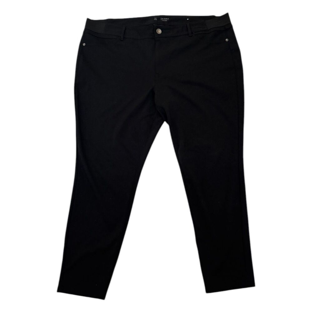 Simply Vera Women's Skinny Mid Rise Black Jeans Size 1X Short